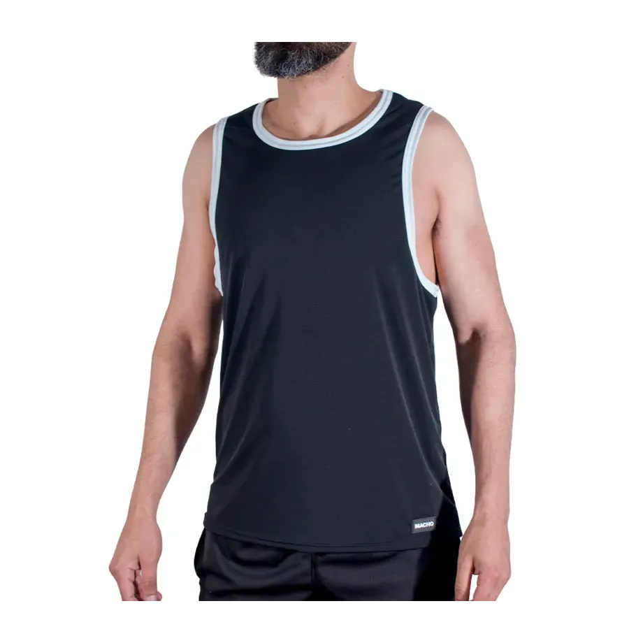 MACHO - CMV004 T-SHIRT DE SPORT NOIR TAILLE S-M MACHO - CMV004 T-SHIRT DE SPORT NOIR TAILLE S-M