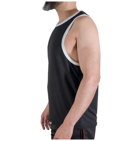 MACHO - CMV004 T-SHIRT DE SPORT NOIR TAILLE S-M