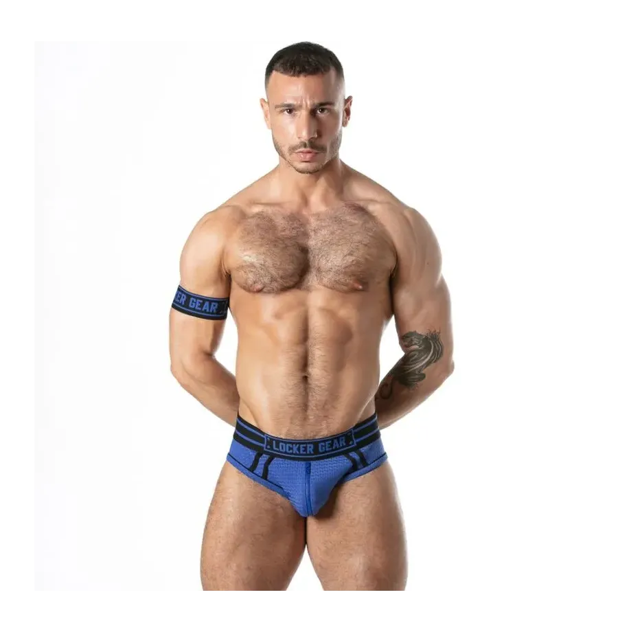 LOCKER GEAR - SPORT MESH JOCK BRIEF BLAU S LOCKER GEAR - SPORT MESH JOCK BRIEF BLAU S