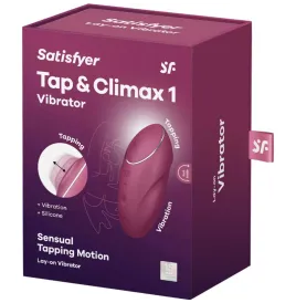 SATISFYER - TAP and CLIMAX 1 LAY-ON VIBRATOR RED