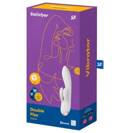 SATISFYER - DOUBLE FLEX VIBRADOR APP BLANCO