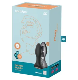 SATISFYER - APPLICATION DE PLUG VIBRANT ROTATOR PLUG 2 NOIR