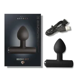 ROCKS-OFF - MINI BAGUETTE RECHARGEABLE 16 FONCTIONS ROSE PIVOINE