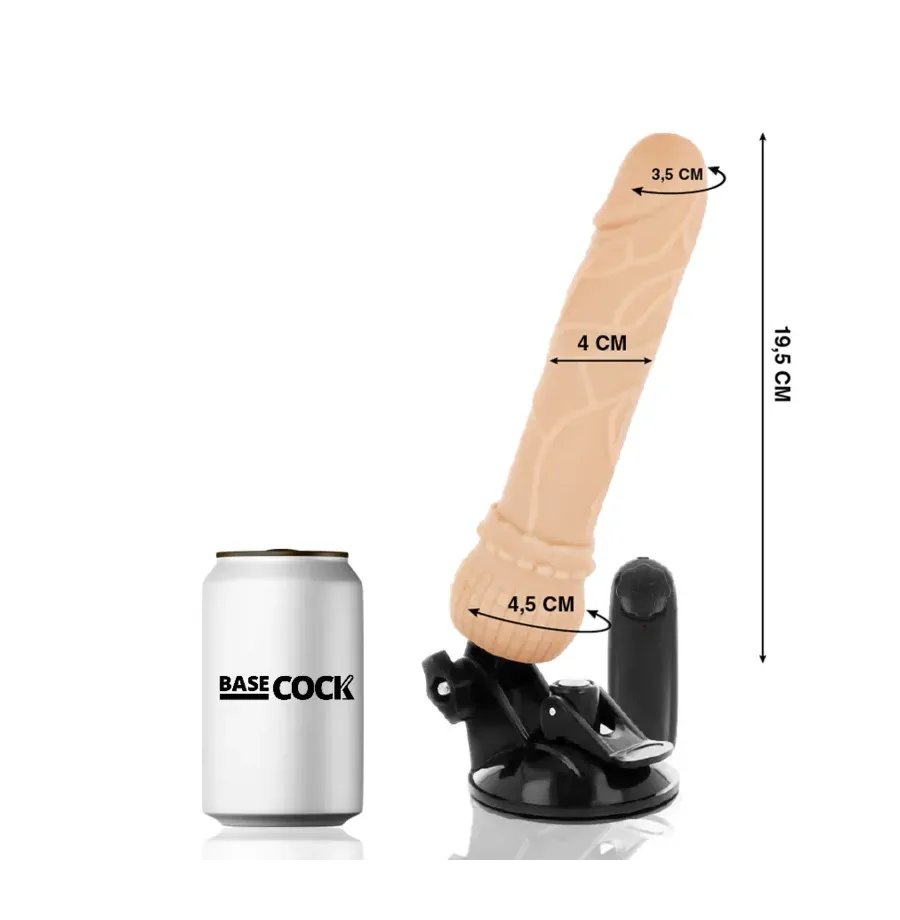 BASECOCK - REALISTISCHER VIBRATOR MIT FERNBEDIENUNG NATÜRLICHER 19.5 CM -O- 4 CM BASECOCK - REALISTISCHER VIBRATOR MIT FERNBEDIENUNG NATÜRLICHER 19.5 CM -O- 4 CM