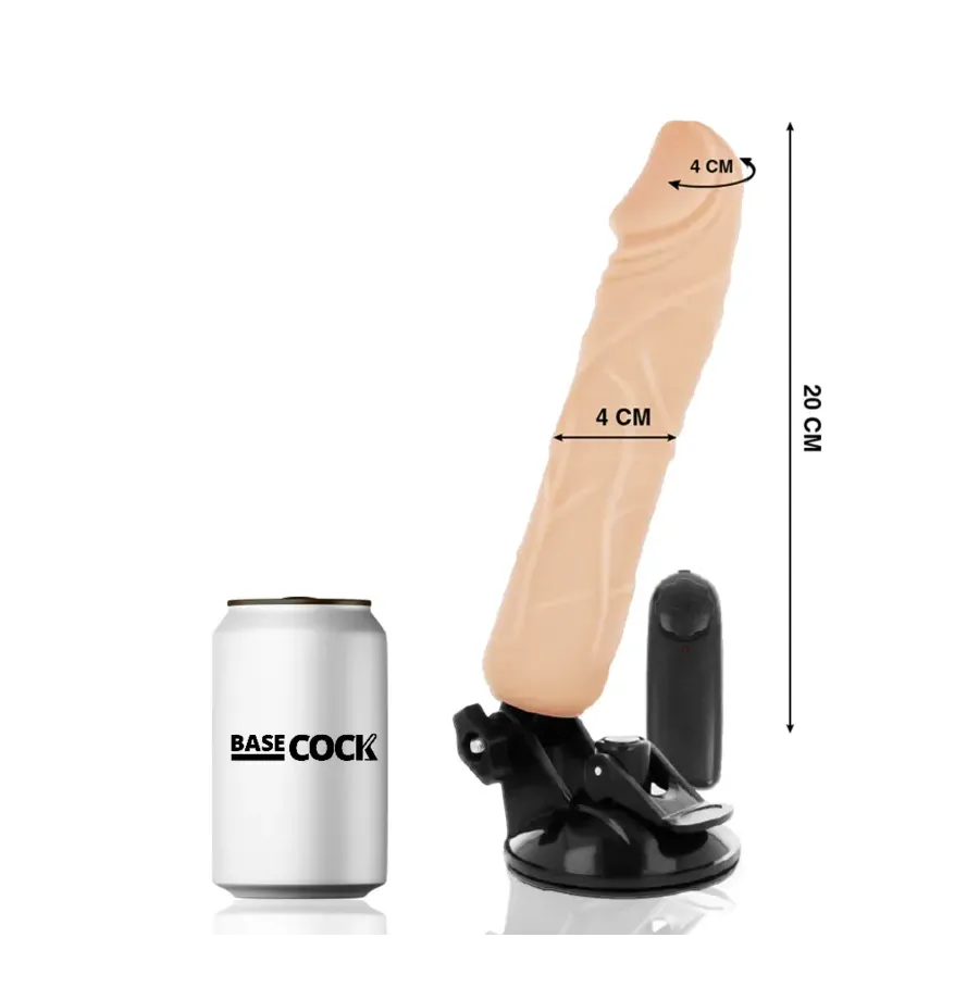 BASECOCK - VIBRATEUR TÉLÉCOMMANDE NATUREL RÉALISTE 20 CM -O- 4 CM BASECOCK - VIBRATEUR TÉLÉCOMMANDE NATUREL RÉALISTE 20 CM -O- 4 CM