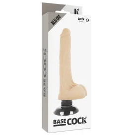 BASECOCK - REALISTIC VIBRATOR 2-1 FLESH 18.5 CM -O- 4 CM