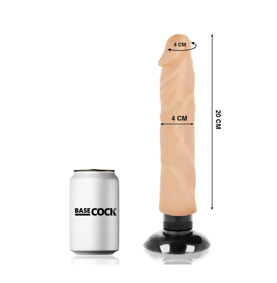 BASECOCK - VIBRADOR REALÍSTICO 2-1 NATURAL 20 CM -O- 4 CM BASECOCK - VIBRADOR REALÍSTICO 2-1 NATURAL 20 CM -O- 4 CM