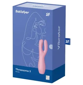 SATISFYER - VIBRATEUR THREESOME 3 ROSE