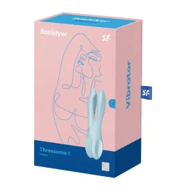 SATISFYER - VIBRATEUR THREESOME 1 BLEU