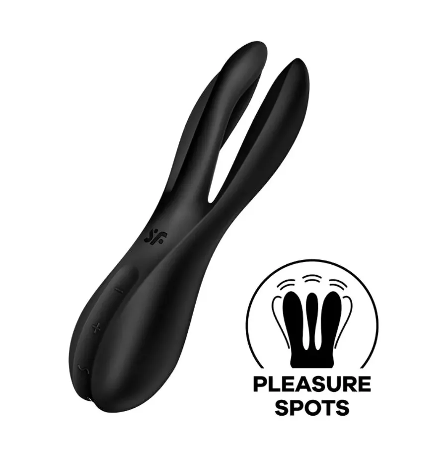 SATISFYER - VIBRATEUR THREESOME 2 NOIR SATISFYER - VIBRATEUR THREESOME 2 NOIR