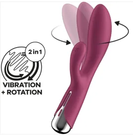 SATISFYER - SPINNING RABBIT 1 ESTIMULACION CLITORIS Y PUNTO G ROJO