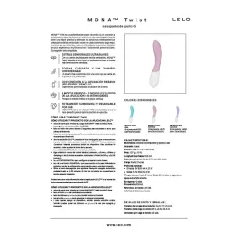 LELO - MONA TWIST VIBRATORE PER IL PUNTO G RICARICABILE E CONTROLLABILE TRAMITE APP, COLORE LAVANDA