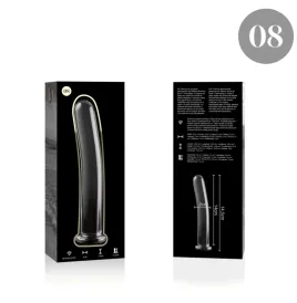 NEBULA SERIES BY IBIZA - MODÈLE 8 GODE EN VERRE BOROSILICATE CLAIR 14.5 CM -O- 2 CM