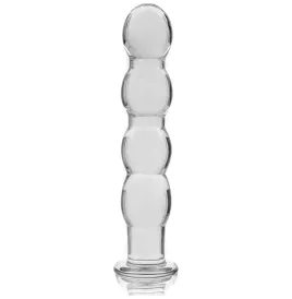 NEBULA SERIES BY IBIZA - MODELLO 10 DILDO IN VETRO BOROSILICATO TRASPARENTE 16.5 CM -O- 3.5 CM