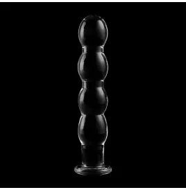 NEBULA SERIES BY IBIZA - MODEL 10 DILDO BOROSILICATE GLASS CLEAR 16.5 CM -O- 3.5 CM