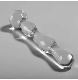 NEBULA SERIES BY IBIZA - MODÈLE 13 GODE EN VERRE BOROSILICATE CLAIR 18 CM -O- 3.5 CM
