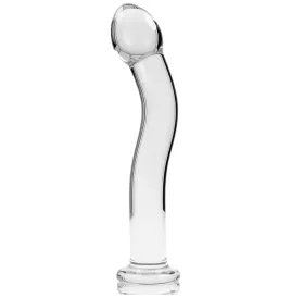 NEBULA SERIES BY IBIZA - MODELLO 18 DILDO IN VETRO BOROSILICATO TRASPARENTE 18.5 CM -O- 3.5 CM