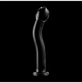 NEBULA SERIES BY IBIZA - MODELLO 18 DILDO IN VETRO BOROSILICATO TRASPARENTE 18.5 CM -O- 3.5 CM