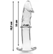 NEBULA SERIES BY IBIZA - MODELLO 19 DILDO IN VETRO BOROSILICATO TRASPARENTE 18.5 CM -O- 4 CM NEBULA SERIES BY IBIZA - MODELLO 19 DILDO IN VETRO BOROSILICATO TRASPARENTE 18.5 CM -O- 4 CM