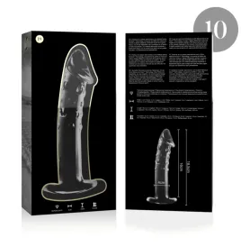 NEBULA SERIES BY IBIZA - MODEL 19 DILDO BOROSILICATE GLASS CLEAR 18.5 CM -O- 4 CM