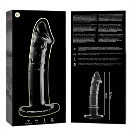 NEBULA SERIES BY IBIZA - MODELLO 19 DILDO IN VETRO BOROSILICATO TRASPARENTE 18.5 CM -O- 4 CM