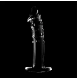 NEBULA SERIES BY IBIZA - MODELLO 19 DILDO IN VETRO BOROSILICATO TRASPARENTE 18.5 CM -O- 4 CM