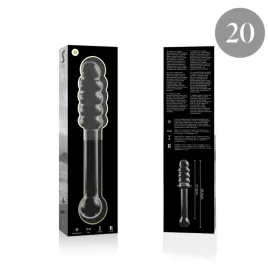 NEBULA SERIES BY IBIZA - MODEL 20 DILDO BOROSILICATE GLASS CLEAR 20.5 CM -O- 3 CM