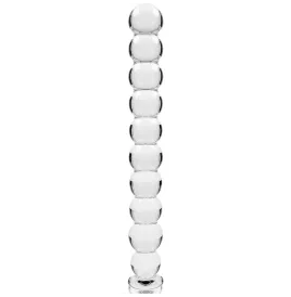 NEBULA SERIES BY IBIZA - MODELLO 22 DILDO IN VETRO BOROSILICATO TRASPARENTE 21.5 CM -O- 2.5 CM