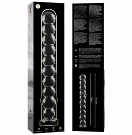NEBULA SERIES BY IBIZA - MODEL 22 DILDO BOROSILICATE GLASS CLEAR 21.5 CM -O- 2.5 CM