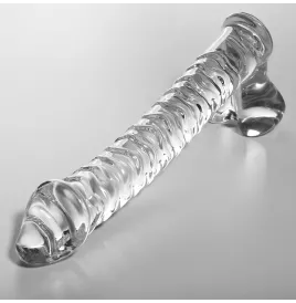 NEBULA SERIES BY IBIZA - MODELLO 23 DILDO IN VETRO BOROSILICATO TRASPARENTE 21.5 CM -O- 4 CM