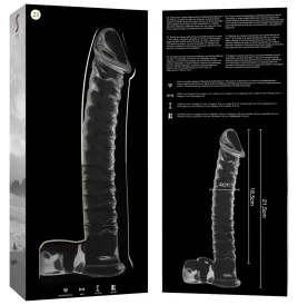 NEBULA SERIES BY IBIZA - MODEL 23 DILDO BOROSILICATE GLASS CLEAR 21.5 CM -O- 4 CM