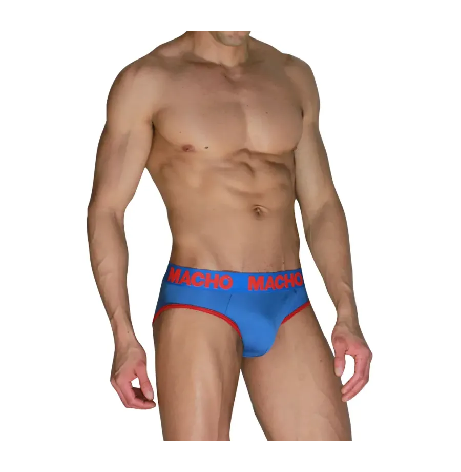 MACHO - MCH005 CLASSIC SLIP BLU ROSSO S MACHO - MCH005 CLASSIC SLIP BLU ROSSO S