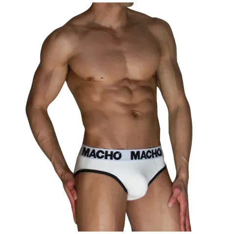 MACHO - MCH006 CLASSIC SLIP WHITE BLACK S