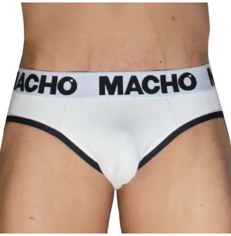 MACHO - MCH006 CLASSIC SLIP WHITE BLACK S