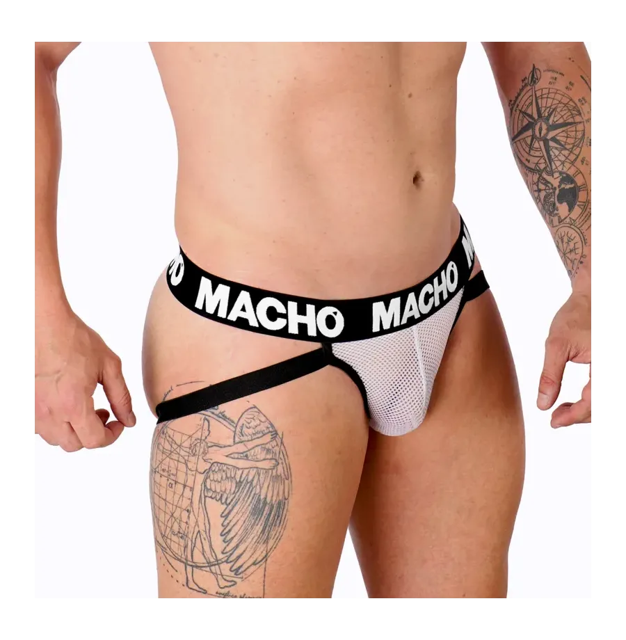 MACHO - MX26X1 JOCK GRID BIANCO S MACHO - MX26X1 JOCK GRID BIANCO S