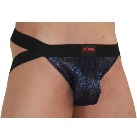 BURN - 006 JOCK BLU LUCIDO - NERO S