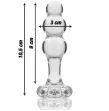 NEBULA SERIES BY IBIZA - MODÈLE 1 BOUCHON EN VERRE BOROSILICATE TRANSPARENT 10.5 CM -O- 3 CM NEBULA SERIES BY IBIZA - MODÈLE 1 BOUCHON EN VERRE BOROSILICATE TRANSPARENT 10.5 CM -O- 3 CM