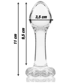 NEBULA SERIES BY IBIZA - MODELO 2 PLUG CRISTAL TRANSPARENTE 11 CM -O- 3.5 CM