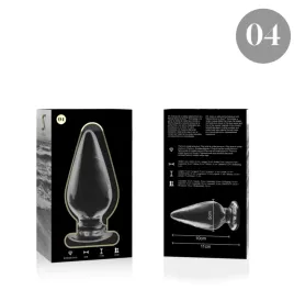 NEBULA SERIES BY IBIZA - MODELL 4 ANALPLUG BOROSILIKATGLAS KLAR 11 CM -O- 5 CM