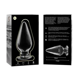 NEBULA SERIES BY IBIZA - MODELLO 4 PLUG ANALE VETRO BOROSILICATO TRASPARENTE 11 CM -O- 5 CM