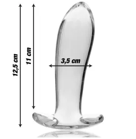 NEBULA SERIES BY IBIZA - MODELO 5 PLUG CRISTAL TRANSPARENTE 12.5 CM -O- 3.5 CM