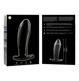 NEBULA SERIES BY IBIZA - MODELL 5 ANALPLUG BOROSILIKATGLAS KLAR 12.5 CM -O- 3.5 CM