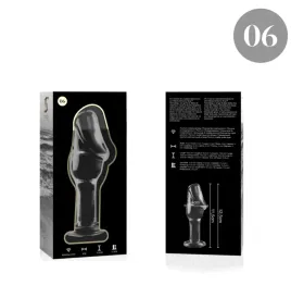 NEBULA SERIES BY IBIZA - MODEL 6 ANAL PLUG BOROSILICATE GLASS CLEAR 12.5 CM -O- 4 CM