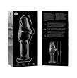 NEBULA SERIES BY IBIZA - MODEL 6 ANAL PLUG BOROSILICATE GLASS CLEAR 12.5 CM -O- 4 CM NEBULA SERIES BY IBIZA - MODEL 6 ANAL PLUG BOROSILICATE GLASS CLEAR 12.5 CM -O- 4 CM