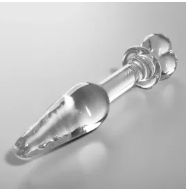 NEBULA SERIES BY IBIZA - MODEL 7 ANALPLUG BOROSILIKATGLAS KLAR 13.5 CM -O- 3 CM