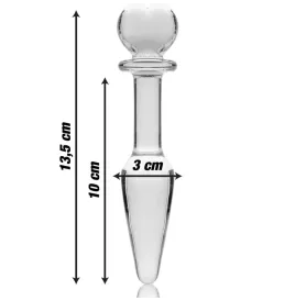 NEBULA SERIES BY IBIZA - MODELO 7 PLUG CRISTAL TRANSPARENTE 13.5 CM -O- 3 CM