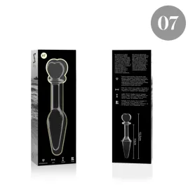 NEBULA SERIES BY IBIZA - MODEL 7 ANAL PLUG BOROSILICATE GLASS CLEAR 13.5 CM -O- 3 CM