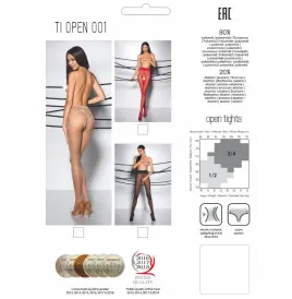 PASSION - TIOPEN 001 ROTE STRUMPFHOSE 1-2 20 DEN