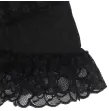 SUBBLIME - BABYDOLL WITH ADJUSTABLE STRAPS AND TRANSPARENT LACE FLORAL PRINT BLACK S-M SUBBLIME - BABYDOLL WITH ADJUSTABLE STRAPS AND TRANSPARENT LACE FLORAL PRINT BLACK S-M