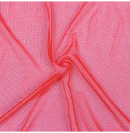 SUBBLIME - TRANSPARENT FABRIC ROBE WITH LACE DETAIL RED S-M